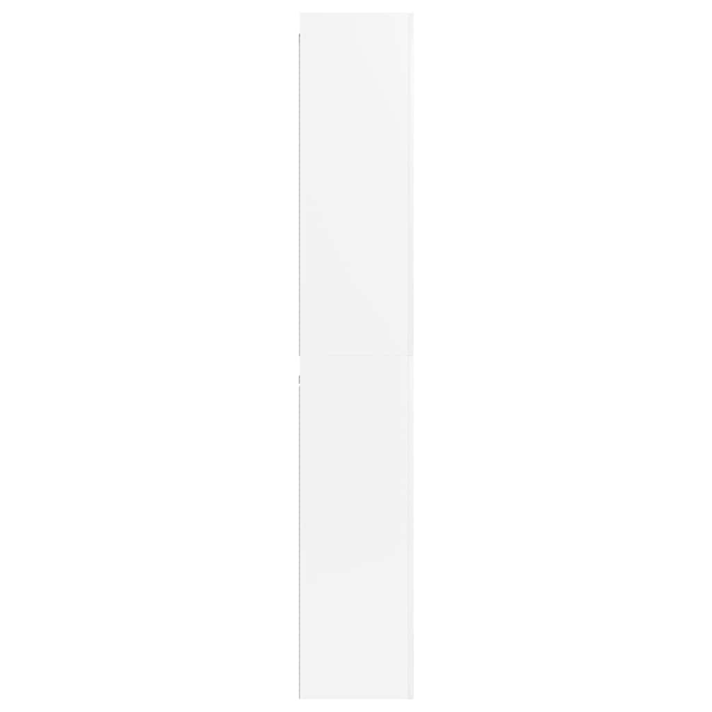 10 Piece TV Cabinet Set High Gloss White Engineered Wood