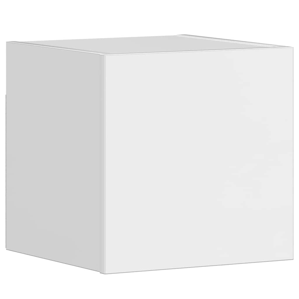 3 Piece TV Cabinet Set High Gloss White Engineered Wood