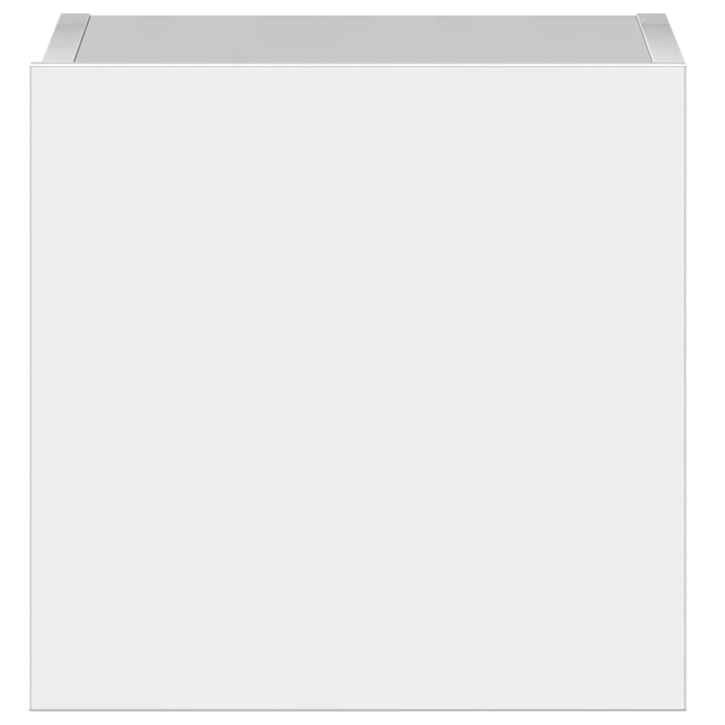 3 Piece TV Cabinet Set High Gloss White Engineered Wood
