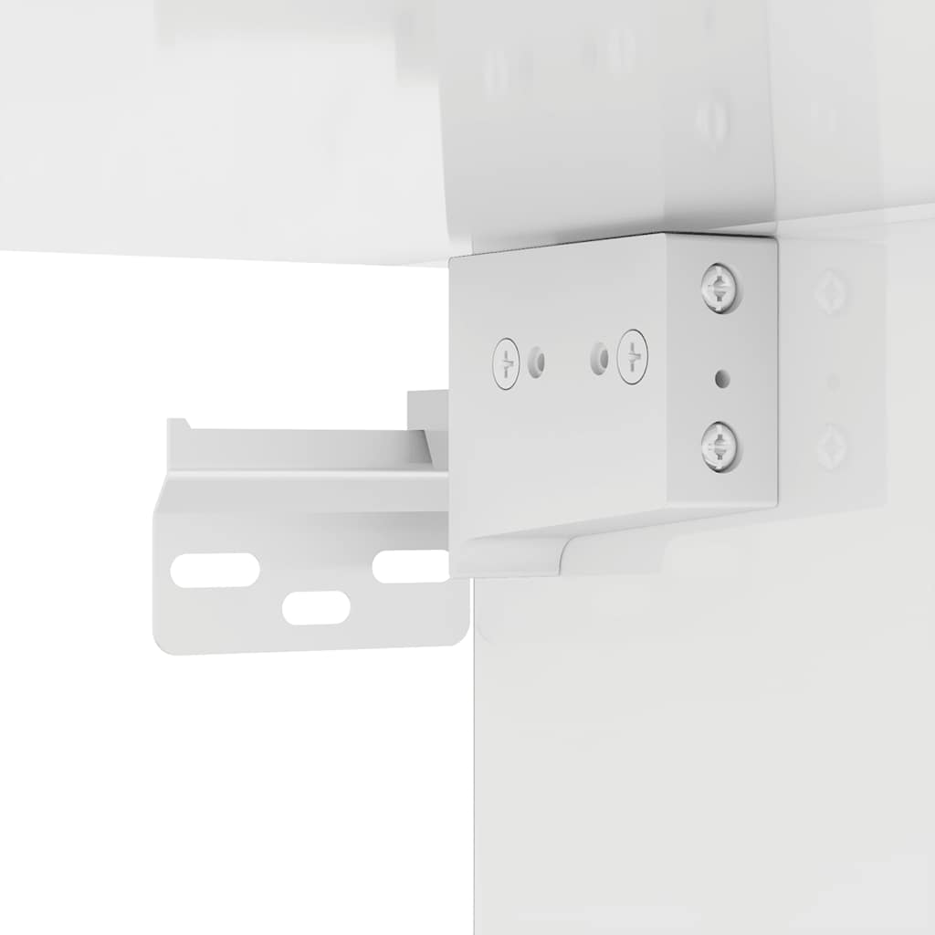 3 Piece TV Cabinet Set High Gloss White Engineered Wood