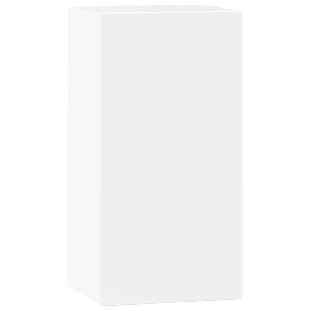 6 Piece TV Cabinet Set High Gloss White Engineered Wood