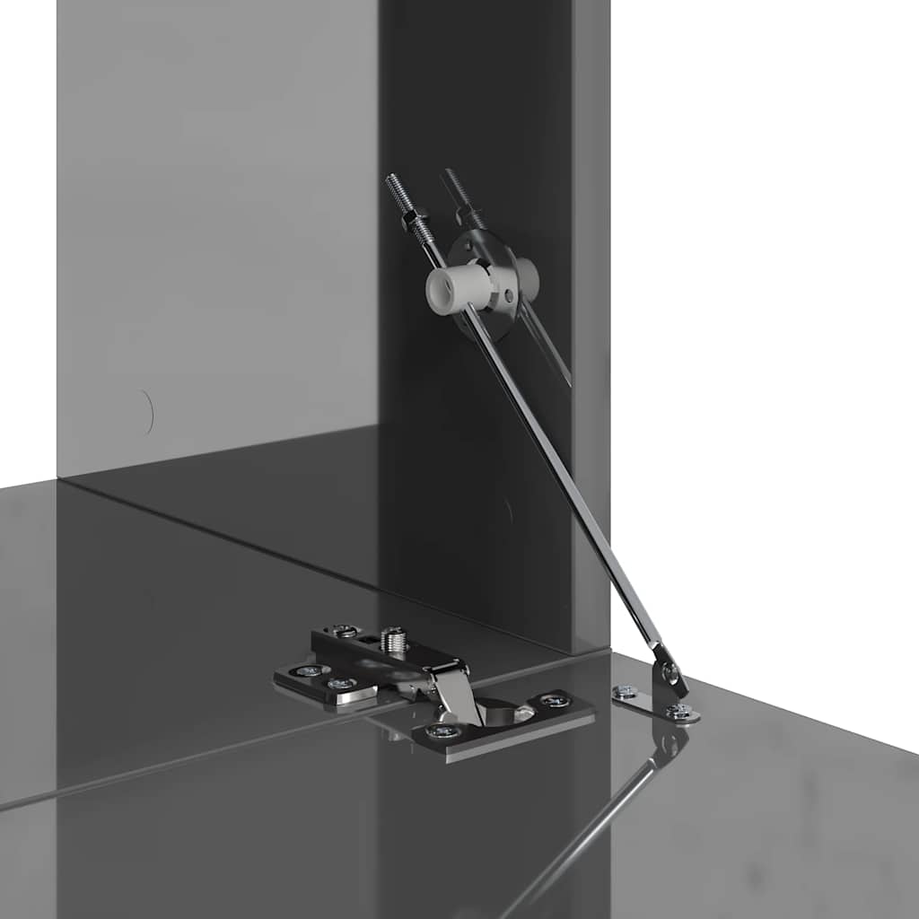 6 Piece TV Cabinet Set High Gloss Grey Engineered Wood