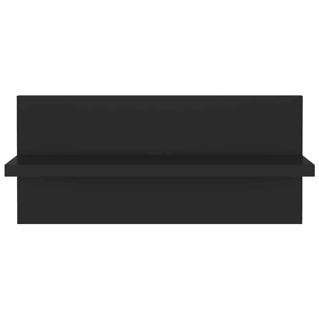 Wall Shelves 2 pcs Black 40x11.5x18 cm Engineered Wood