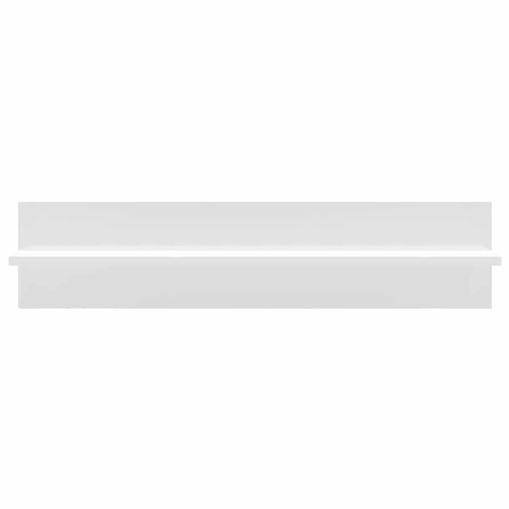Wall Shelves 2 pcs High Gloss White 80x11.5x18 cm Engineered Wood
