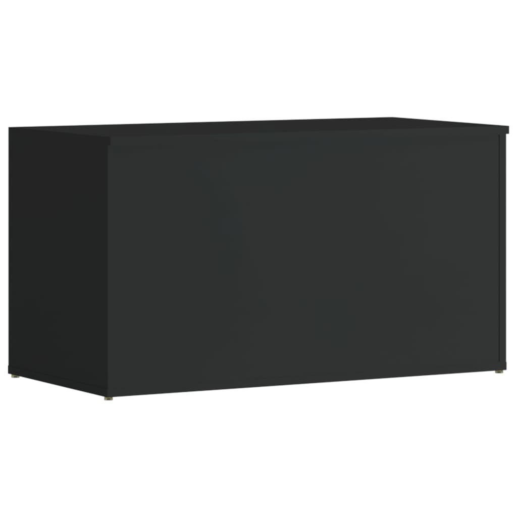 Storage Chest High Gloss Black 84x42x46 cm Engineered Wood