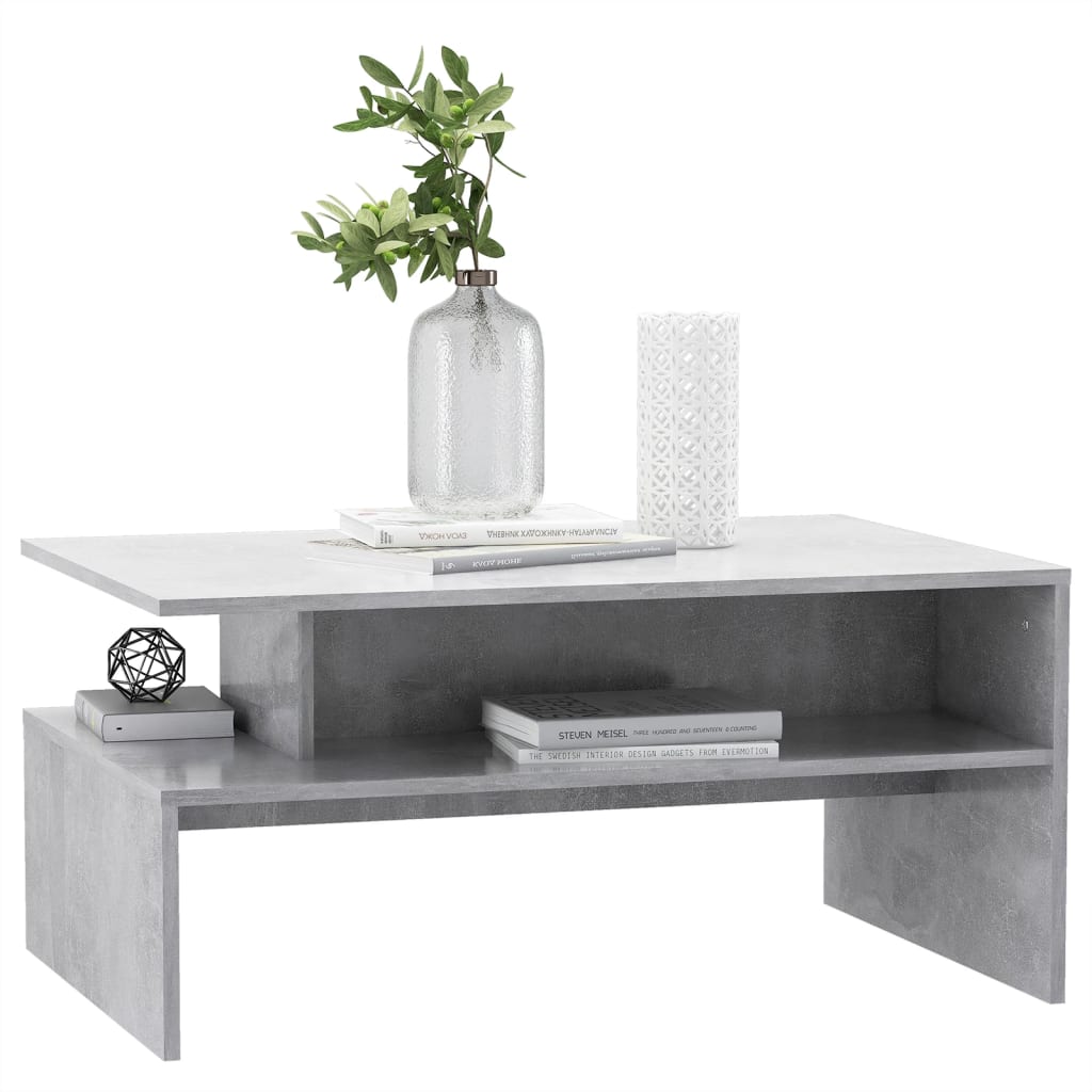 Coffee Table Concrete Grey 90x60x42.5 cm Engineered Wood