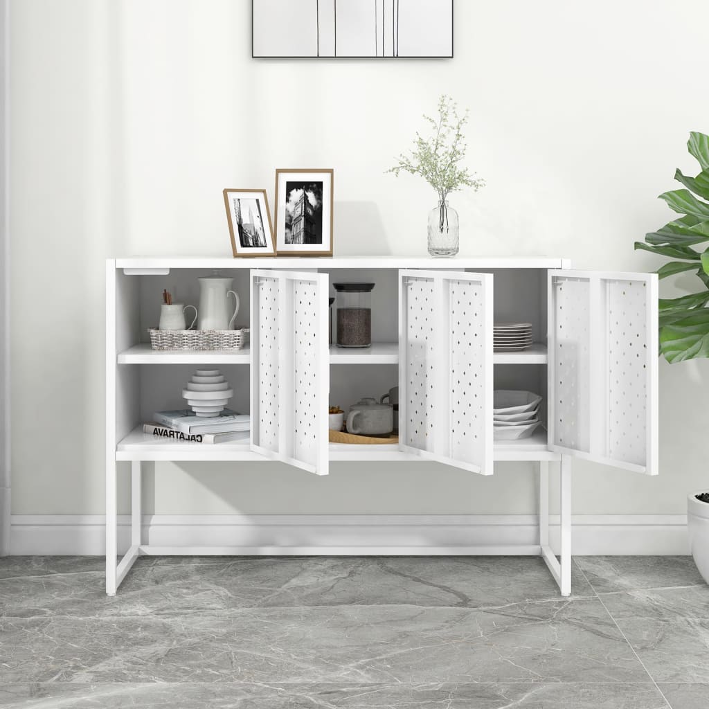 Sideboard White 105x35x75 cm Steel