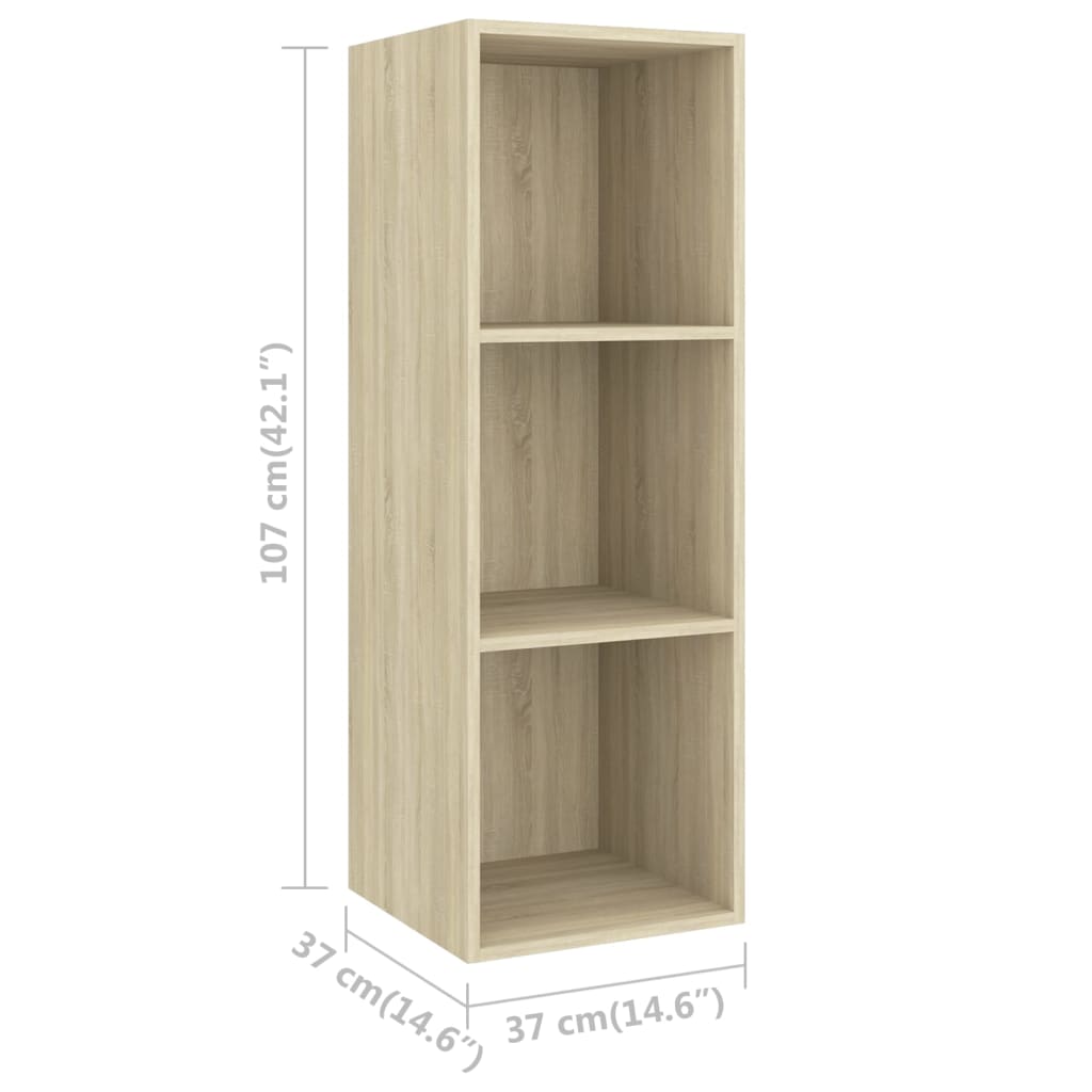 2 Piece Wall-mounted TV Cabinet Set Sonoma Oak Engineered Wood