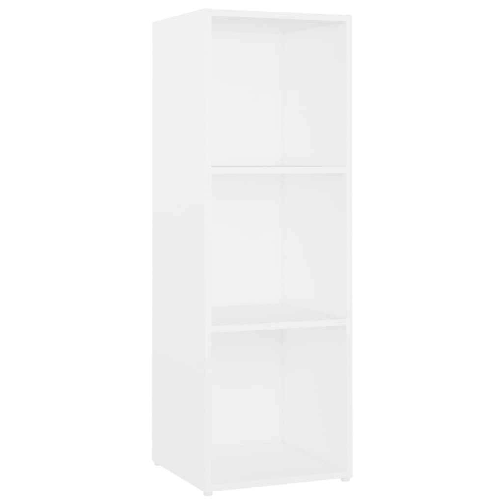 2 Piece TV Cabinet Set White 107x35x37 cm Engineered Wood