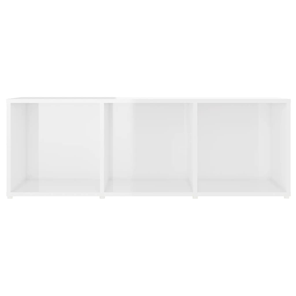 TV Cabinets 2 pcs High Gloss White 107x35x37 cm Engineered Wood