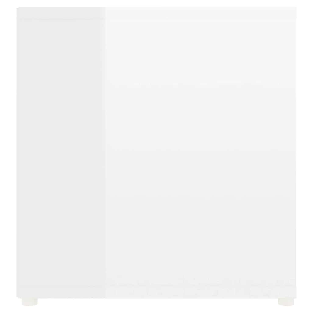 2 Piece TV Cabinet Set High Gloss White 107x35x37 cm Engineered Wood