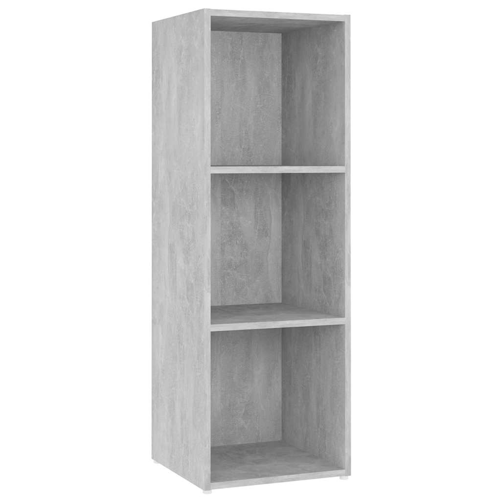 2 Piece TV Cabinet Set Concrete Grey 107x35x37 cm Engineered Wood