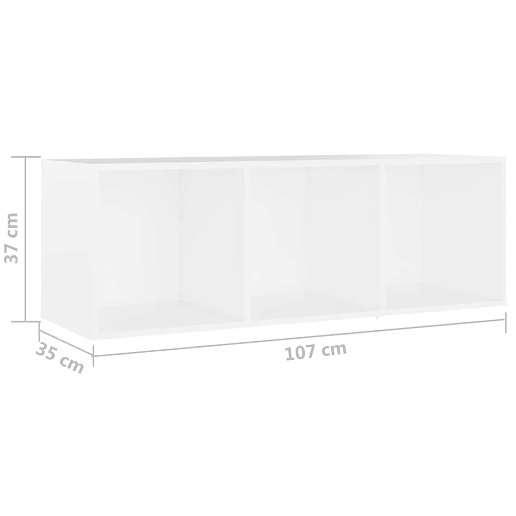 3 Piece TV Cabinet Set White 107x35x37 cm Engineered Wood