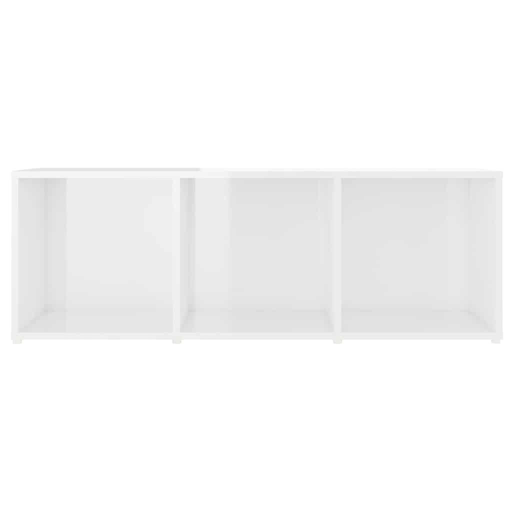 3 Piece TV Cabinet Set High Gloss White 107x35x37 cm Engineered Wood