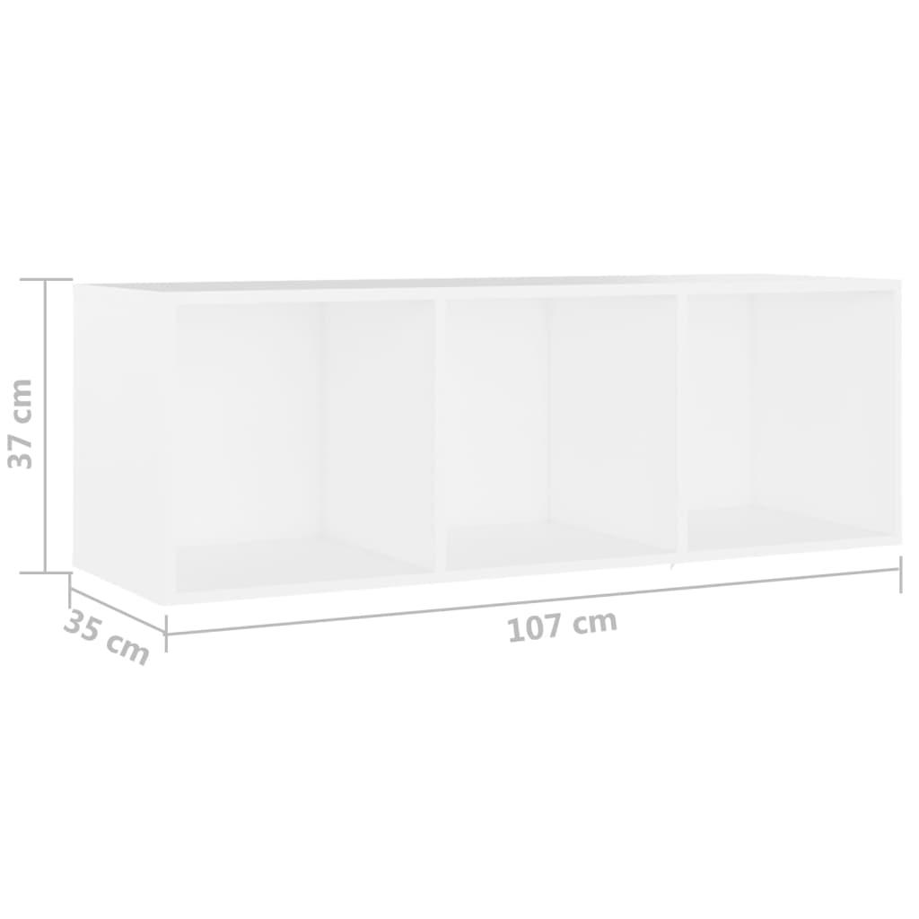 4 Piece TV Cabinet Set White 107x35x37 cm Engineered Wood