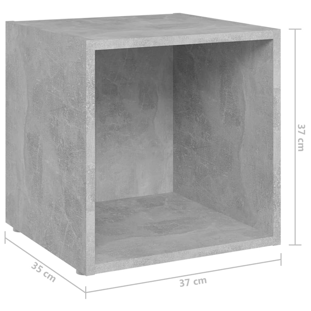 8 Piece TV Cabinet Set Concrete Grey Engineered Wood