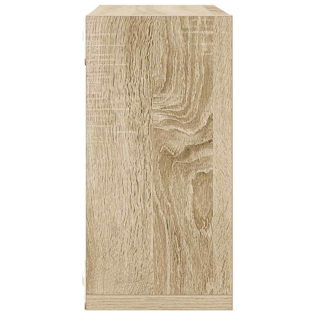 Wall Cube Shelves 6 pcs Sonoma Oak 30x15x30 cm