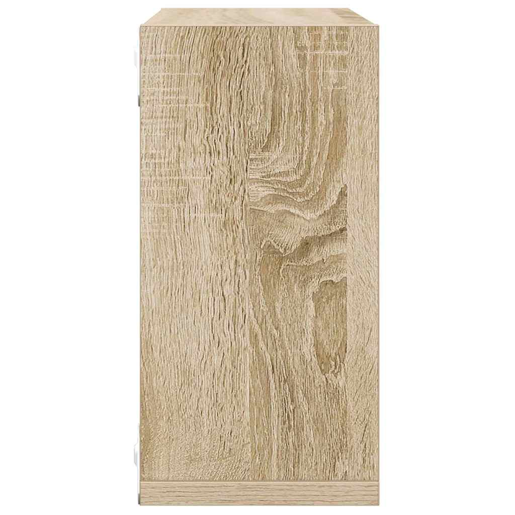 Wall Cube Shelves 6 pcs Sonoma Oak 30x15x30 cm