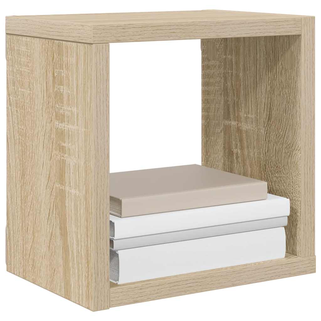 Wall Cube Shelves 2 pcs Sonoma Oak 22x15x22 cm