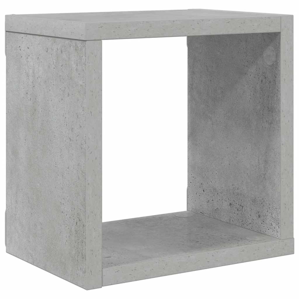 Wall Cube Shelves 4 pcs Concrete Grey 22x15x22 cm