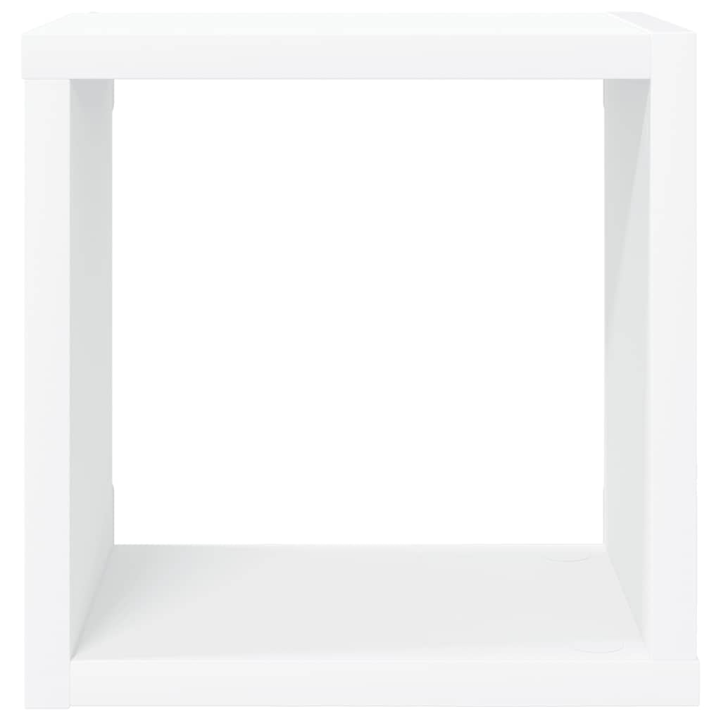 Wall Cube Shelves 2 pcs White and Sonoma Oak 22x15x22 cm