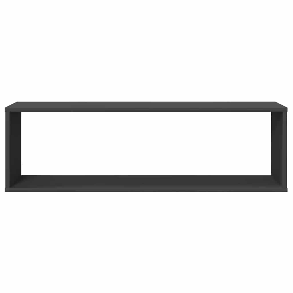 Wall Cube Shelves 4 pcs Grey 100x15x30 cm Engineered Wood
