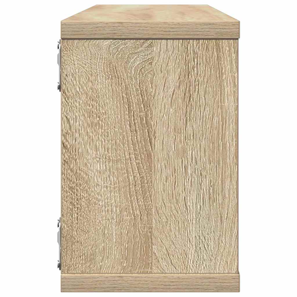 Wall Cube Shelves 4 pcs Sonoma Oak 60x15x23 cm Engineered Wood