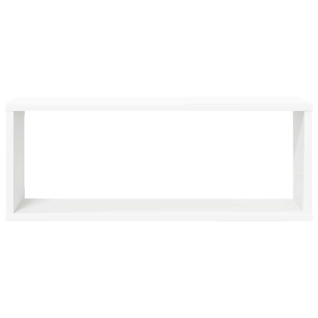 Wall Cube Shelves 2 pcs White and Sonoma Oak 60x15x23 cm Engineered Wood