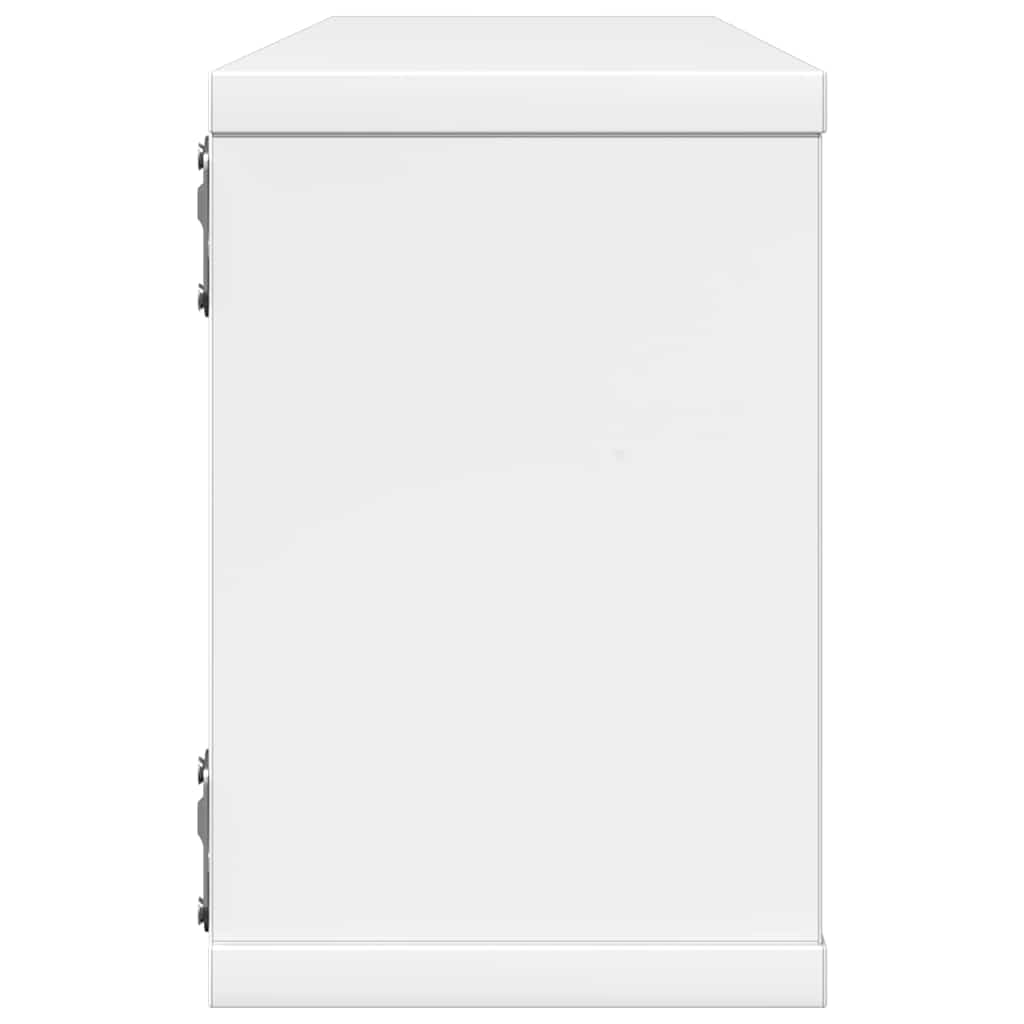 Wall Cube Shelves 4 pcs High Gloss White 60x15x23 cm Engineered Wood