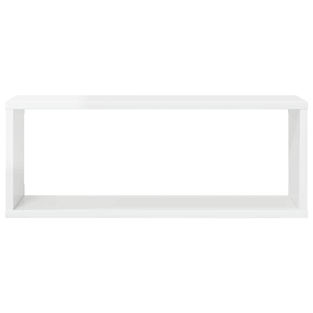 Wall Cube Shelves 6 pcs High Gloss White 60x15x23 cm Engineered Wood