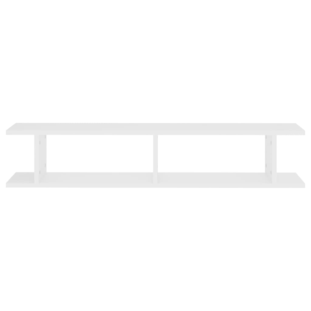 Wall Shelves 2 pcs White 105x18x20 cm Engineered Wood