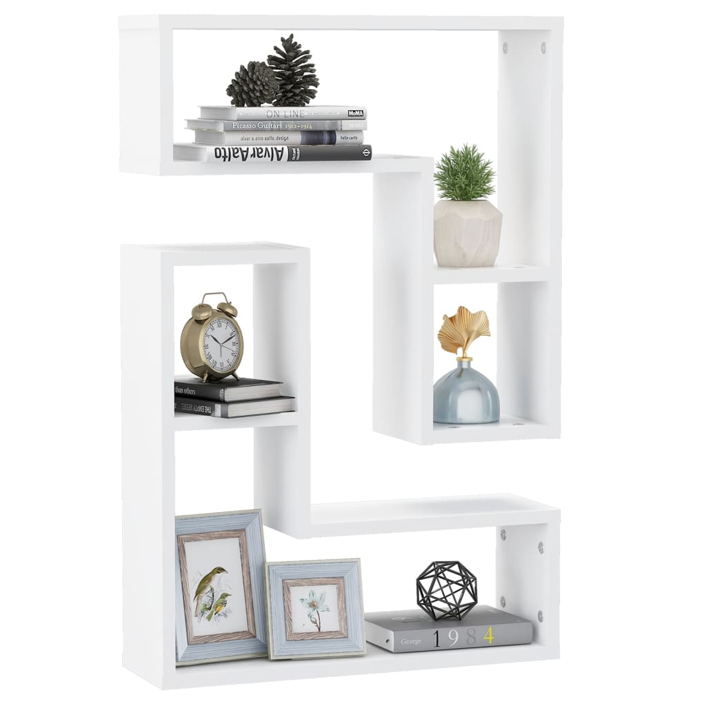 Wall Shelves 2 pcs White 50x15x50 cm Engineered Wood