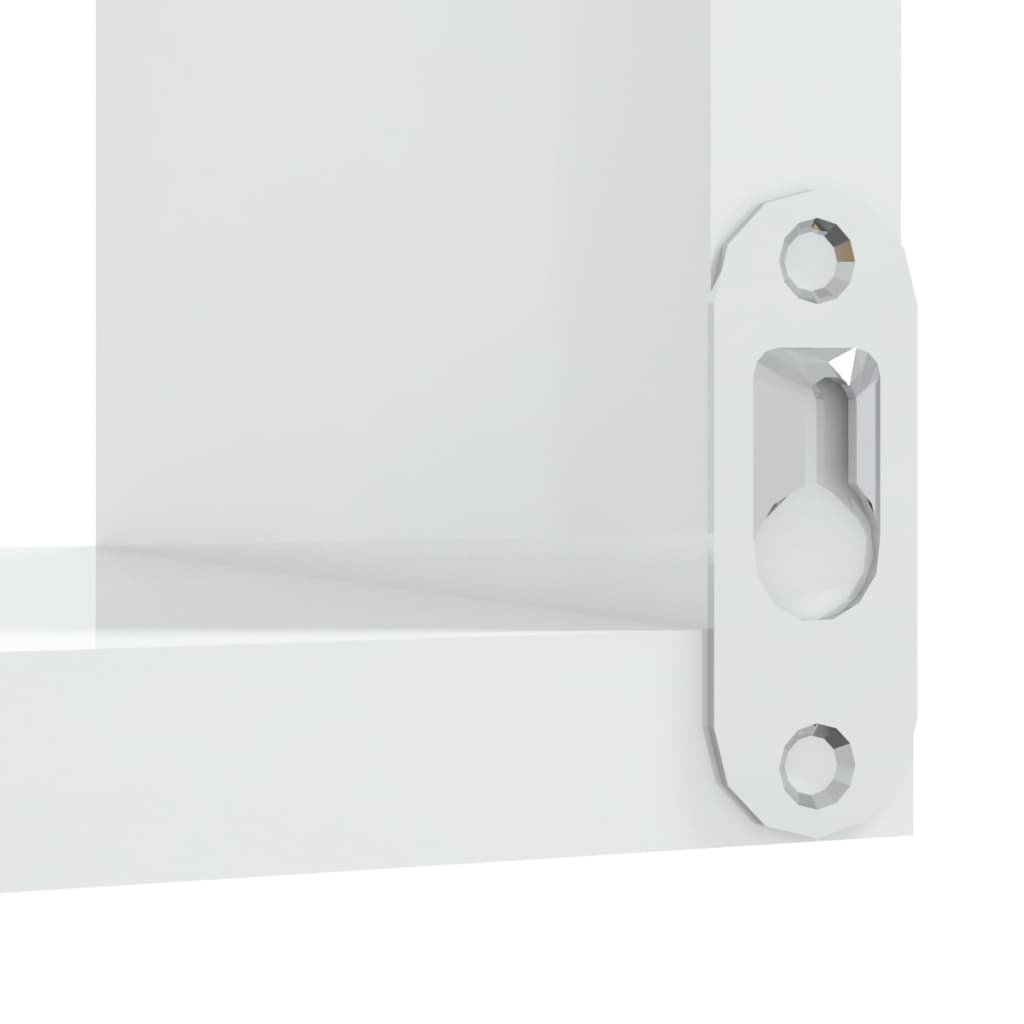 Wall Corner Shelves 2 pcs High Gloss White 40x40x50 cm Engineered Wood