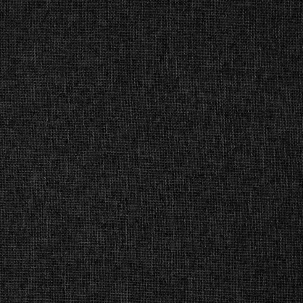 Folding Floor Chair Black Fabric
