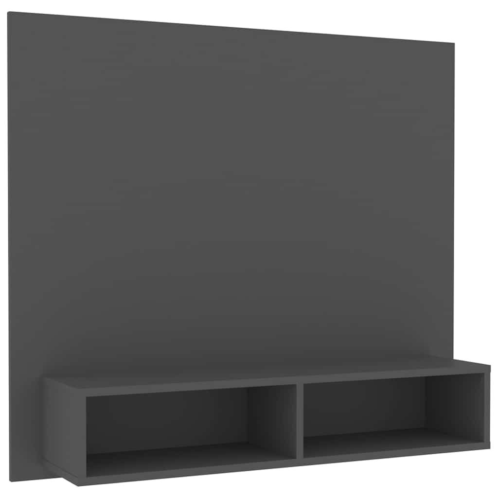 Wall TV Cabinet Grey 102x23.5x90 cm Engineered Wood