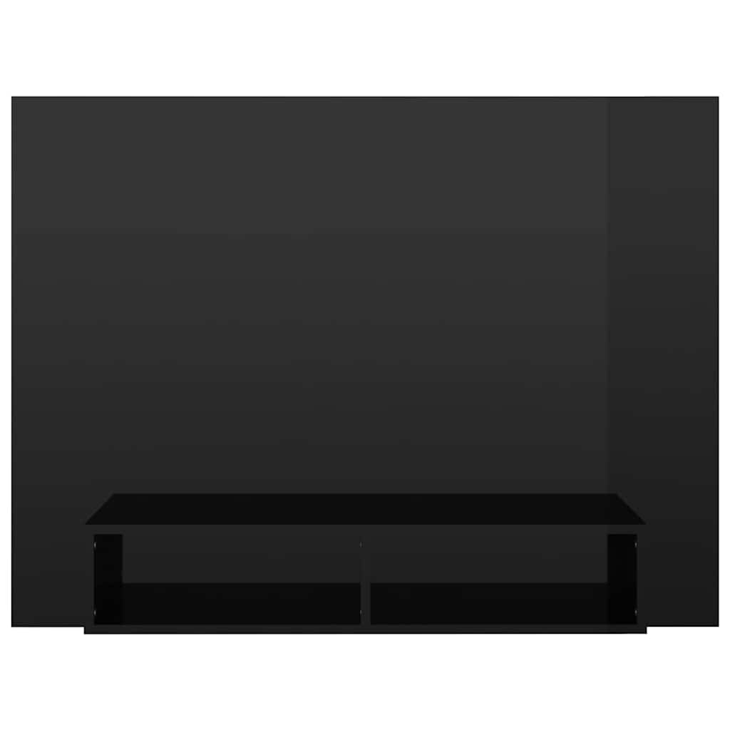 Wall TV Cabinet High Gloss Black 120x23.5x90 cm Engineered Wood