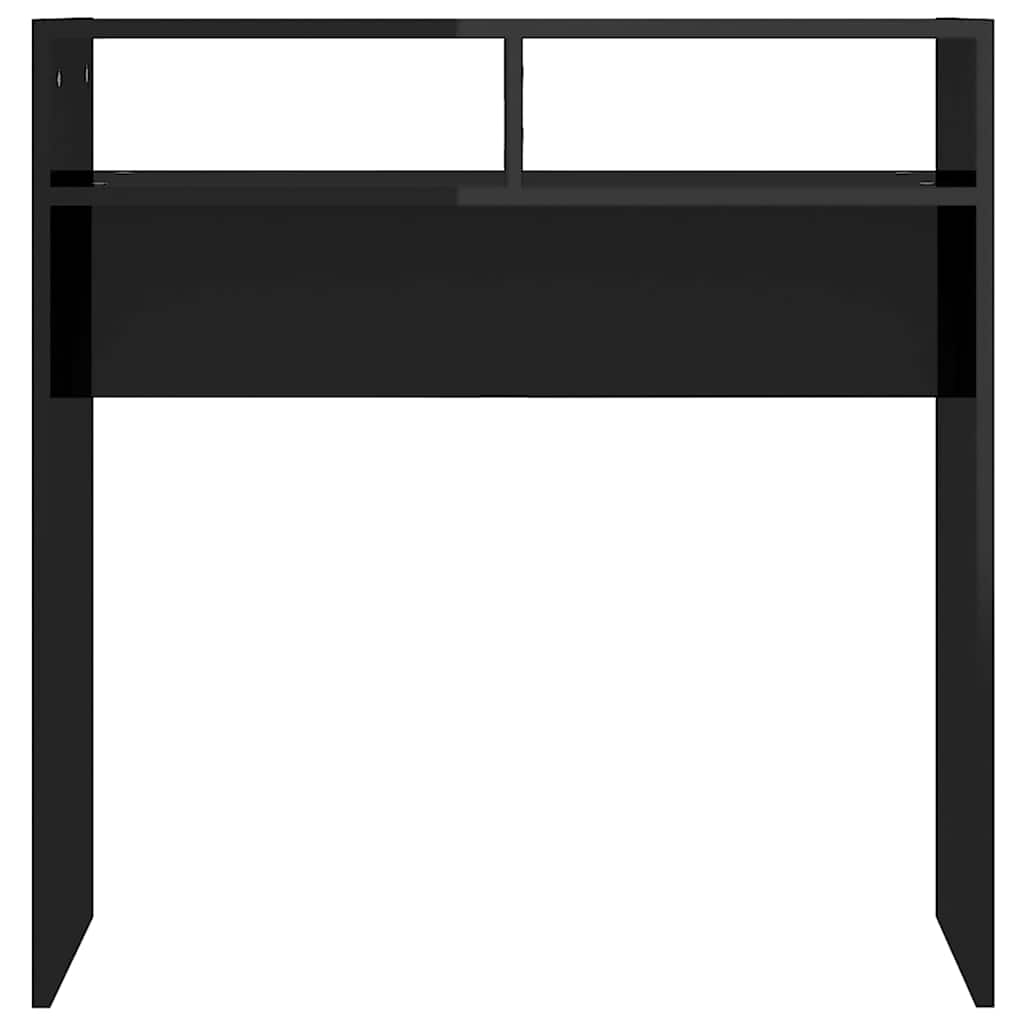 Console Table High Gloss Black 78x30x80 cm Engineered Wood