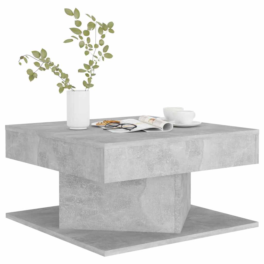Coffee Table Concrete Grey 57x57x30 cm Engineered Wood