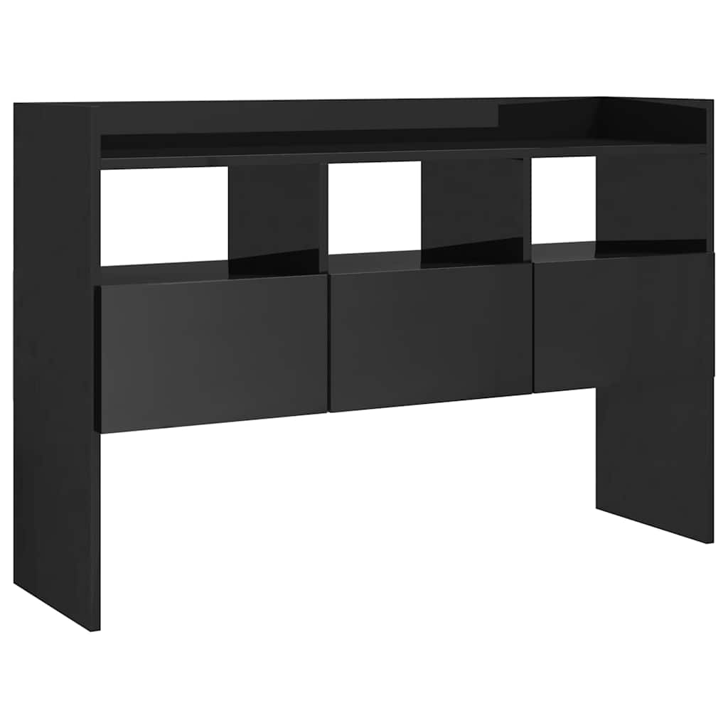 Sideboard High Gloss Black 105x30x70 cm Engineered Wood