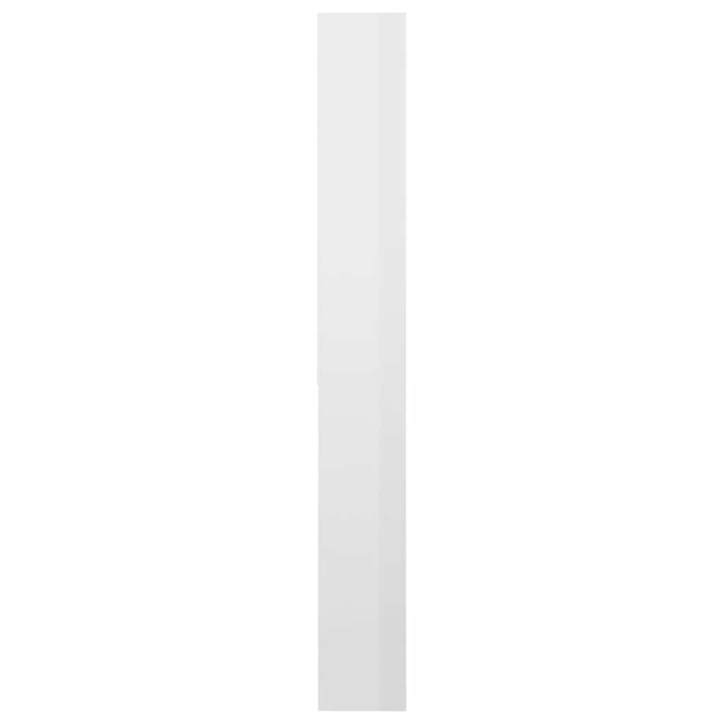 Washing Machine Cabinet High Gloss White 64x24x190 cm