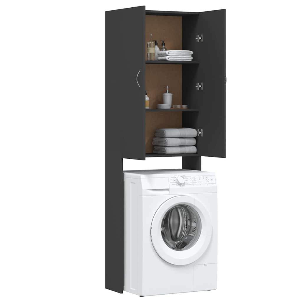 Washing Machine Cabinet Grey 64x25.5x190 cm