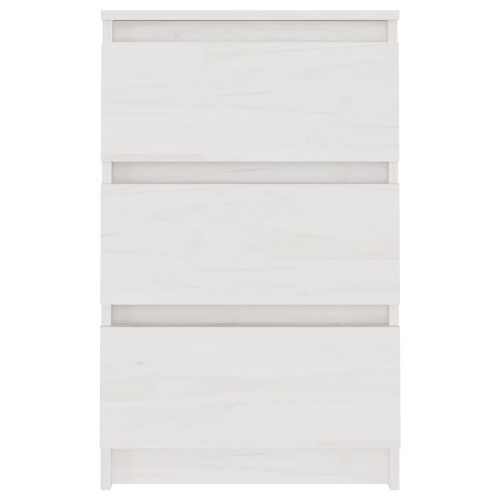 Bedside Cabinets 2 pcs White 40x29.5x64 cm Solid Pine Wood