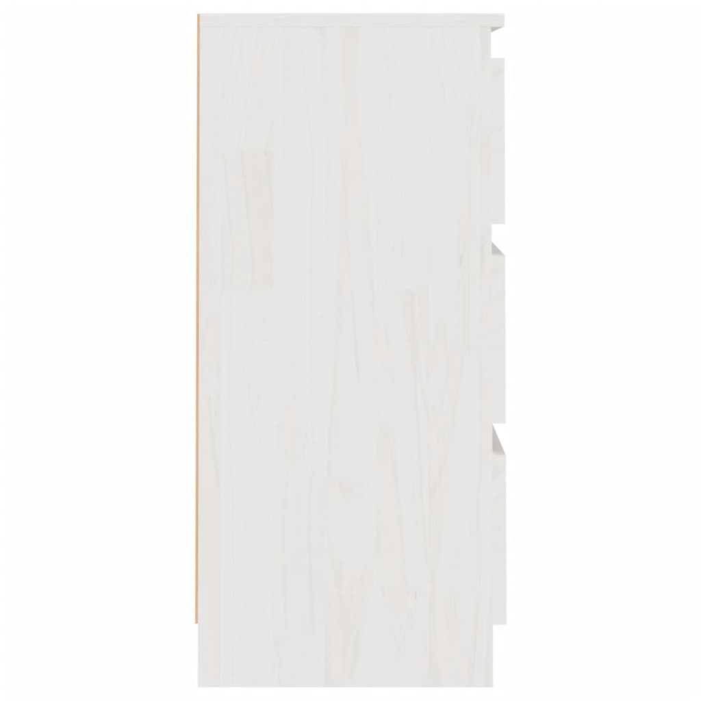 Bedside Cabinets 2 pcs White 40x29.5x64 cm Solid Pine Wood