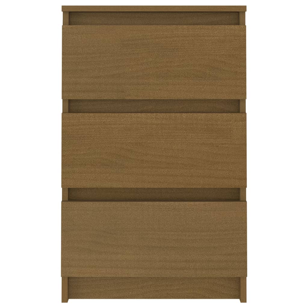 Bedside Cabinet Honey Brown 40x29.5x64 cm Solid Pine Wood