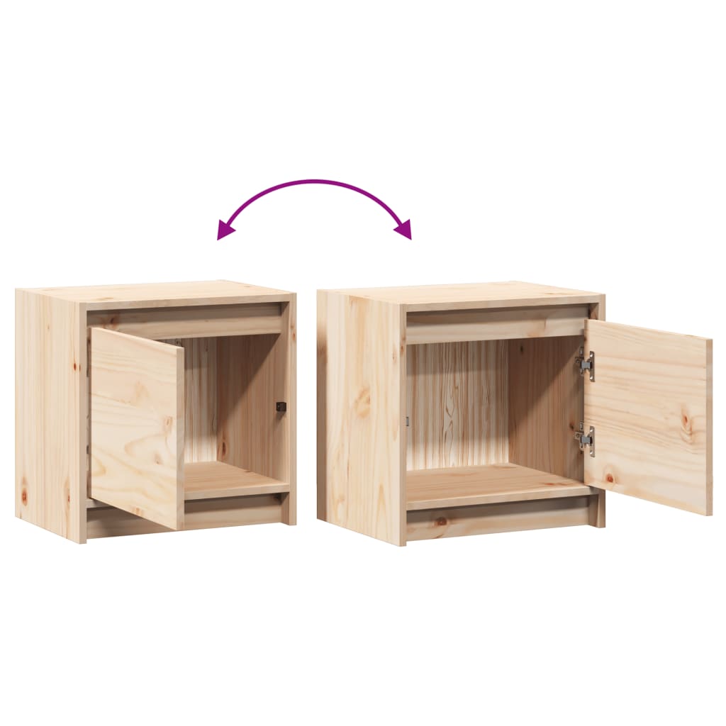 Bedside Cabinets 2 pcs 40x30.5x40 cm Solid Pinewood