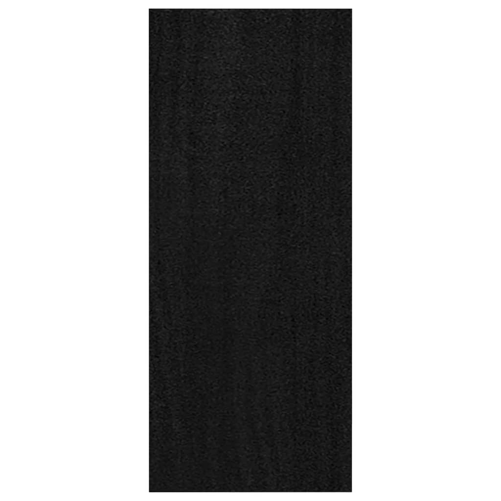 Book Cabinet Black 40x30x71.5 cm Solid Pinewood