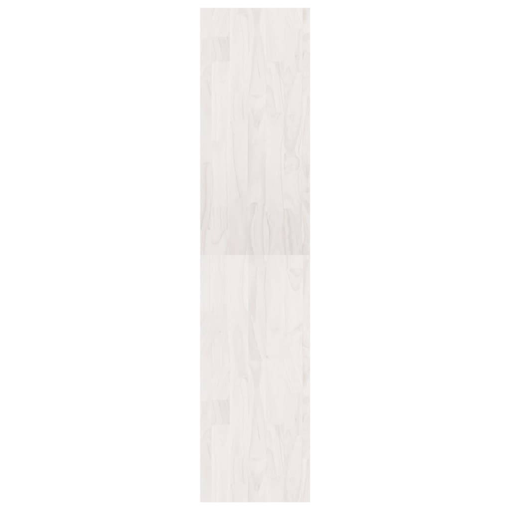 Book Cabinet Room Divider White 40x30x135.5 cm Pinewood