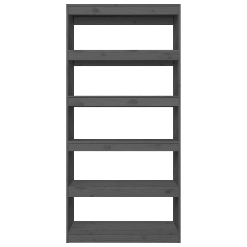 Book Cabinet/Room Divider Grey 80x30x167.4 cm Solid Wood Pine