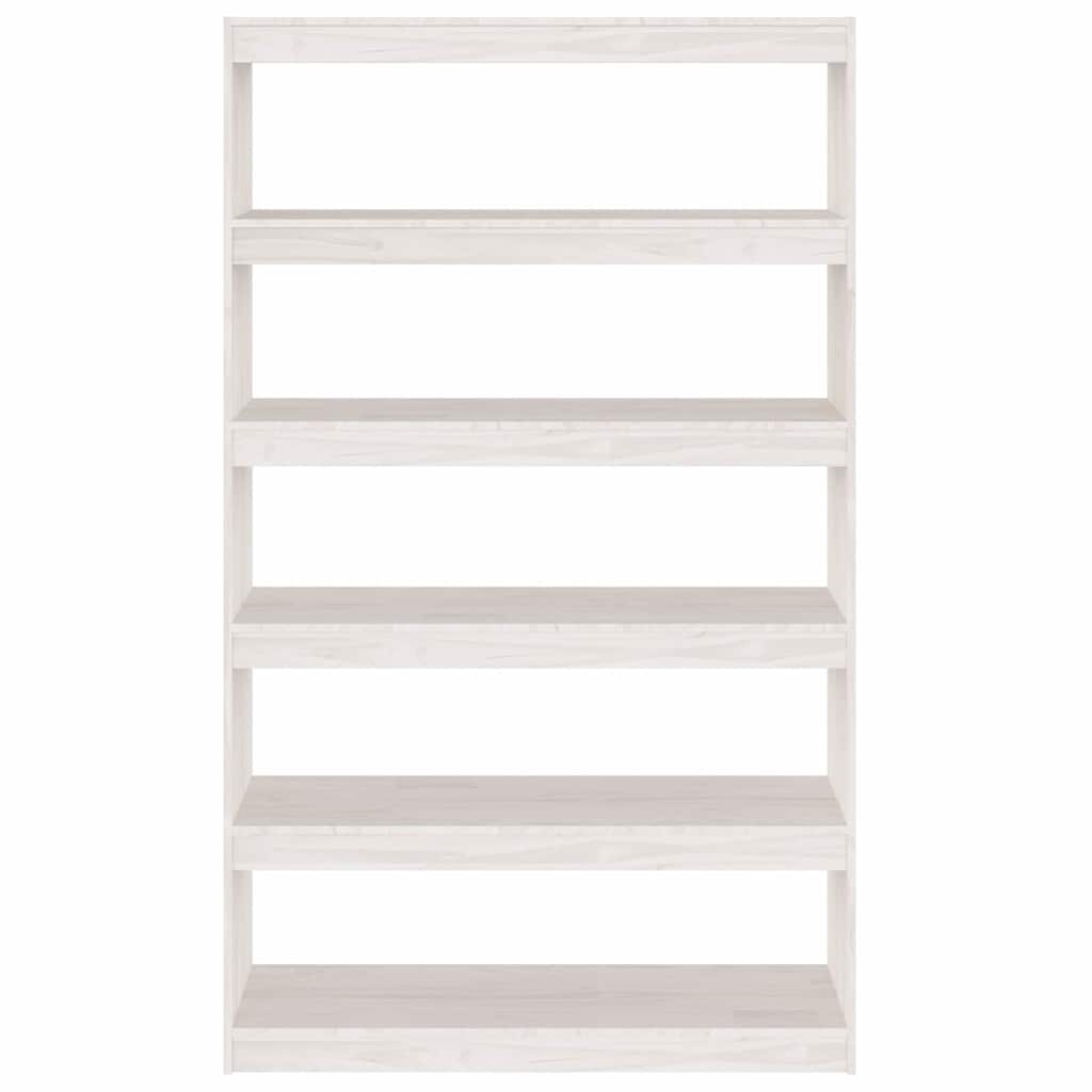 Book Cabinet/Room Divider White 100x30x167.5 cm Solid Pinewood
