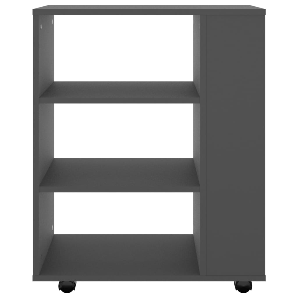 Rolling Cabinet Grey 60x35x75 cm Engineered Wood